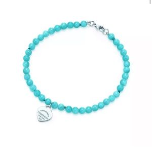 Tiffany Heart Tag Bead Bracelet